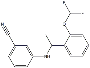 3-({1-[2-(difluoromethoxy)phenyl]ethyl}amino)benzonitrile 化学構造式