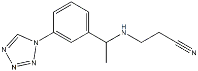 3-({1-[3-(1H-1,2,3,4-tetrazol-1-yl)phenyl]ethyl}amino)propanenitrile,,结构式