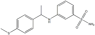 3-({1-[4-(methylsulfanyl)phenyl]ethyl}amino)benzene-1-sulfonamide 化学構造式