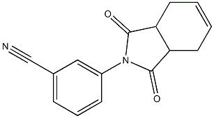 3-(1,3-dioxo-1,3,3a,4,7,7a-hexahydro-2H-isoindol-2-yl)benzonitrile,,结构式