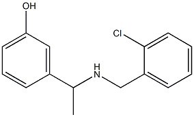 3-(1-{[(2-chlorophenyl)methyl]amino}ethyl)phenol,,结构式