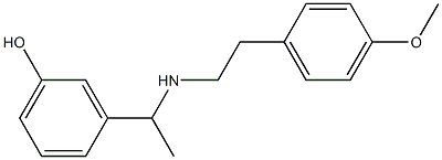 3-(1-{[2-(4-methoxyphenyl)ethyl]amino}ethyl)phenol Struktur