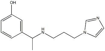 3-(1-{[3-(1H-imidazol-1-yl)propyl]amino}ethyl)phenol 结构式