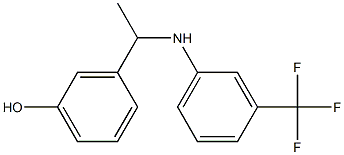 3-(1-{[3-(trifluoromethyl)phenyl]amino}ethyl)phenol,,结构式