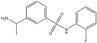 3-(1-aminoethyl)-N-(2-fluorophenyl)benzene-1-sulfonamide Struktur