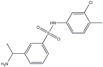 3-(1-aminoethyl)-N-(3-chloro-4-methylphenyl)benzene-1-sulfonamide Structure