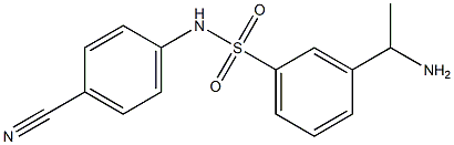 3-(1-aminoethyl)-N-(4-cyanophenyl)benzene-1-sulfonamide Structure