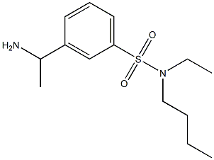 3-(1-aminoethyl)-N-butyl-N-ethylbenzene-1-sulfonamide 结构式