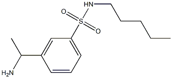 3-(1-aminoethyl)-N-pentylbenzene-1-sulfonamide,,结构式