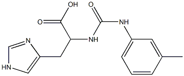 3-(1H-imidazol-4-yl)-2-({[(3-methylphenyl)amino]carbonyl}amino)propanoic acid,,结构式