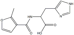 3-(1H-imidazol-4-yl)-2-[(2-methyl-3-furoyl)amino]propanoic acid Struktur