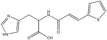 3-(1H-imidazol-4-yl)-2-{[(2E)-3-thien-2-ylprop-2-enoyl]amino}propanoic acid 结构式
