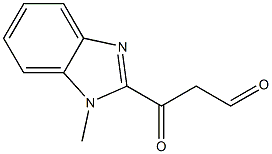 3-(1-methyl-1H-1,3-benzodiazol-2-yl)-3-oxopropanal,,结构式