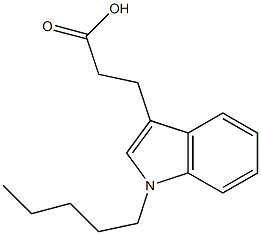 3-(1-pentyl-1H-indol-3-yl)propanoic acid 化学構造式