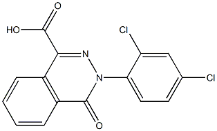 3-(2,4-dichlorophenyl)-4-oxo-3,4-dihydrophthalazine-1-carboxylic acid 结构式
