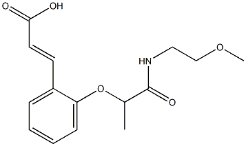3-(2-{1-[(2-methoxyethyl)carbamoyl]ethoxy}phenyl)prop-2-enoic acid Struktur