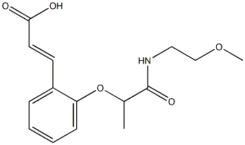 3-(2-{1-[(2-methoxyethyl)carbamoyl]ethoxy}phenyl)prop-2-enoic acid 结构式