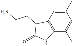 3-(2-aminoethyl)-5,7-dimethyl-1,3-dihydro-2H-indol-2-one 化学構造式