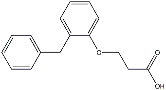 3-(2-benzylphenoxy)propanoic acid,,结构式