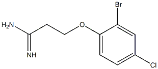3-(2-bromo-4-chlorophenoxy)propanimidamide 化学構造式