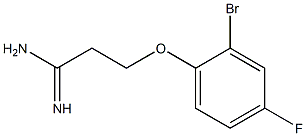 3-(2-bromo-4-fluorophenoxy)propanimidamide Structure