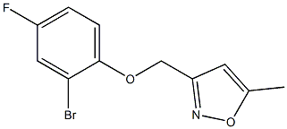 3-(2-bromo-4-fluorophenoxymethyl)-5-methyl-1,2-oxazole 结构式