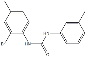 3-(2-bromo-4-methylphenyl)-1-(3-methylphenyl)urea 化学構造式