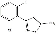 3-(2-chloro-6-fluorophenyl)-1,2-oxazol-5-amine,,结构式