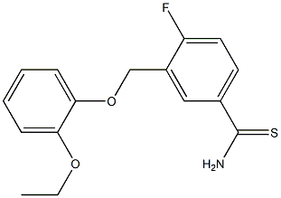 3-(2-ethoxyphenoxymethyl)-4-fluorobenzene-1-carbothioamide Structure