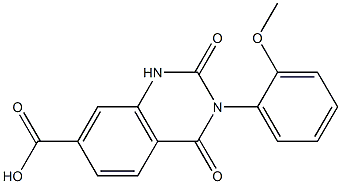 3-(2-methoxyphenyl)-2,4-dioxo-1,2,3,4-tetrahydroquinazoline-7-carboxylic acid 化学構造式