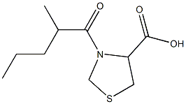 3-(2-methylpentanoyl)-1,3-thiazolidine-4-carboxylic acid 结构式