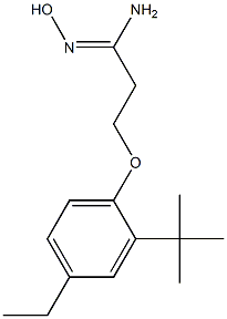 3-(2-tert-butyl-4-ethylphenoxy)-N'-hydroxypropanimidamide 化学構造式