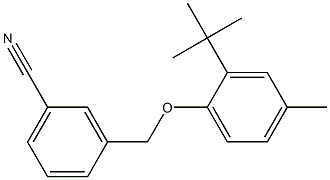 3-(2-tert-butyl-4-methylphenoxymethyl)benzonitrile Struktur