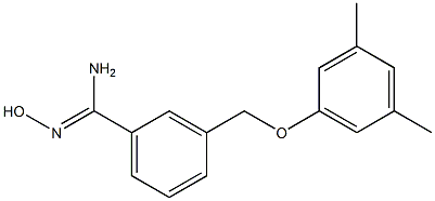 3-(3,5-dimethylphenoxymethyl)-N'-hydroxybenzene-1-carboximidamide 化学構造式