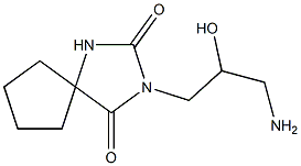 3-(3-amino-2-hydroxypropyl)-1,3-diazaspiro[4.4]nonane-2,4-dione Struktur