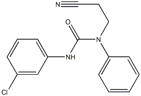 3-(3-chlorophenyl)-1-(2-cyanoethyl)-1-phenylurea 化学構造式