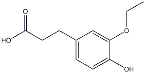 3-(3-ethoxy-4-hydroxyphenyl)propanoic acid 结构式