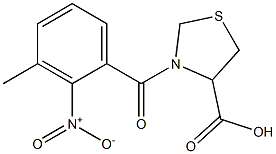 3-(3-methyl-2-nitrobenzoyl)-1,3-thiazolidine-4-carboxylic acid|