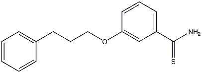 3-(3-phenylpropoxy)benzene-1-carbothioamide Struktur
