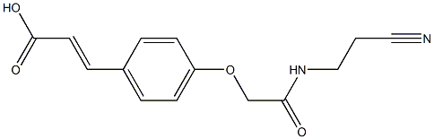 3-(4-{[(2-cyanoethyl)carbamoyl]methoxy}phenyl)prop-2-enoic acid,,结构式