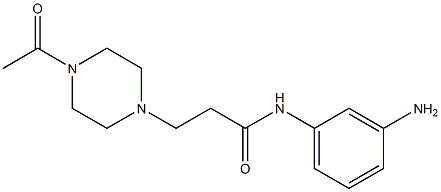 3-(4-acetylpiperazin-1-yl)-N-(3-aminophenyl)propanamide 化学構造式