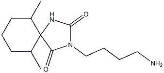 3-(4-aminobutyl)-6,10-dimethyl-1,3-diazaspiro[4.5]decane-2,4-dione Structure