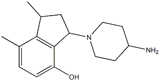 3-(4-aminopiperidin-1-yl)-1,7-dimethyl-2,3-dihydro-1H-inden-4-ol|
