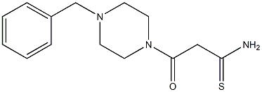 3-(4-benzylpiperazin-1-yl)-3-oxopropanethioamide Struktur