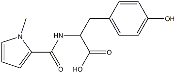 3-(4-hydroxyphenyl)-2-[(1-methyl-1H-pyrrol-2-yl)formamido]propanoic acid,,结构式