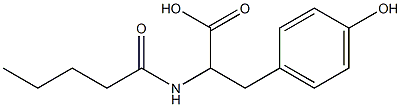 3-(4-hydroxyphenyl)-2-pentanamidopropanoic acid Structure