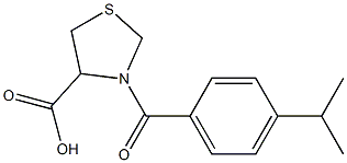 3-(4-isopropylbenzoyl)-1,3-thiazolidine-4-carboxylic acid 化学構造式