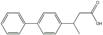 3-(4-phenylphenyl)butanoic acid Struktur