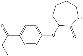 3-(4-propanoylphenoxy)azepan-2-one 化学構造式