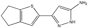 3-(5,6-dihydro-4H-cyclopenta[b]thien-2-yl)-1H-pyrazol-5-amine,,结构式